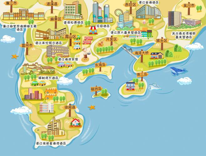 东湖手绘地图旅游的艺术指南